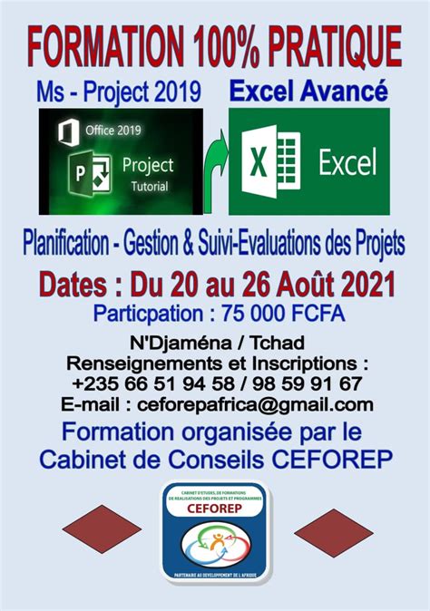 Formations MS Project 2019 et Excel Avancé avec le Cabinet de Conseils