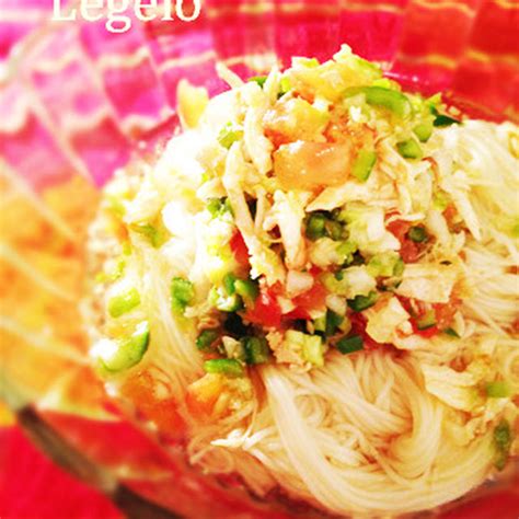 野菜たっぷり♪冷たいビネガーソース＆そうめん「白だし×オイル」 By Legeloさん レシピブログ 料理ブログのレシピ満載！