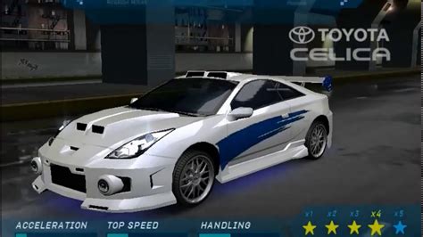 Need For Speed Underground Customization Vince Toyota Celica Youtube