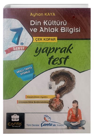 Çanta 7 Sınıf Din Kültürü Ve Ahlak Bilgisi Çek Kopar Yaprak Test