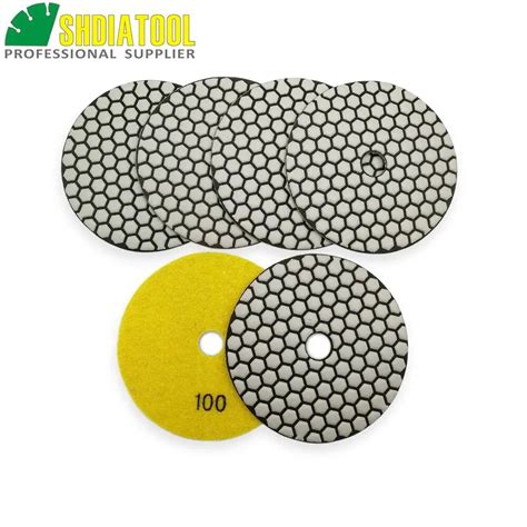 Shdiatool Pcs Dry Polishing Pads Granite Marble Dry Polishing