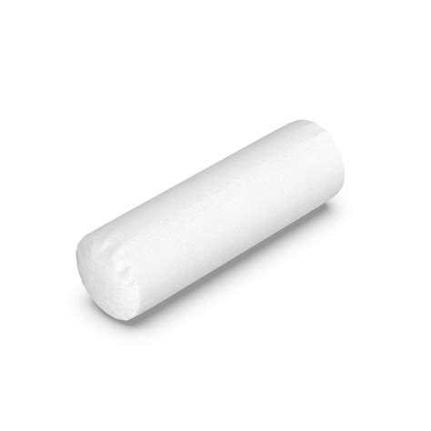 Un rollo de tela de algodón blanco con un fondo blanco Foto Premium