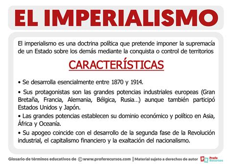 Características del Imperialismo