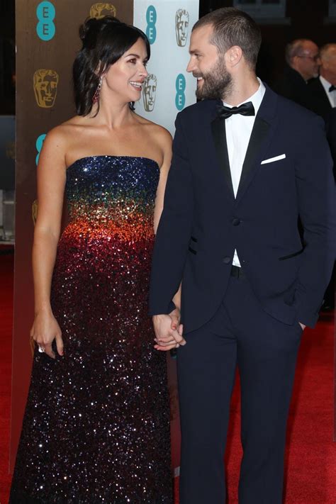 Jamie And Amelia At The Bafta Awards 2017 Jamie Dornan And Wife Strapless Dress Formal Jamie