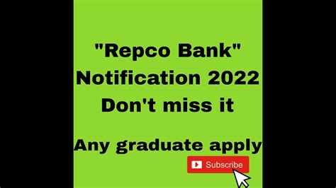 Repco Bank Notification Youtube