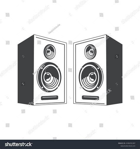 Silhouette Sound System Simple Music Stock Vector (Royalty Free ...