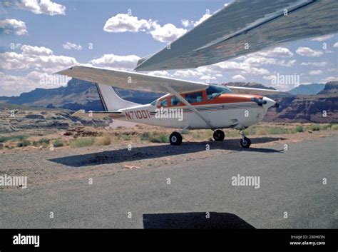 Small Airplanes At The Hite Marina Airfield Bring The Rafting Group