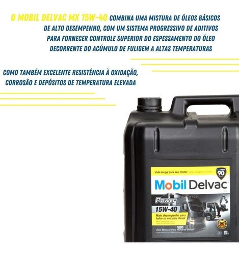 Óleo Motor Mobil Delvac Vida Longa 15w40 Balde 20 Litros Parcelamento