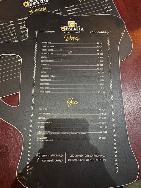 Menu Em Resenha Bar E Petiscaria Governador Valadares