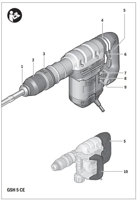 Bosch Gsh Ce Professional Sds Max Demolition Hammer Instruction Manual