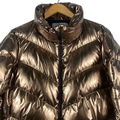 Athleta Lofty Metallic Down Puffer Jacket Coat Size Depop