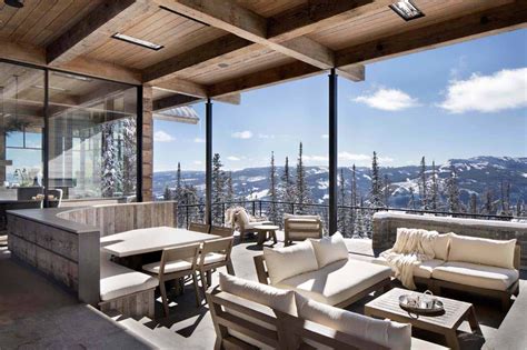 Modern Ski Home In Montana Boasts Views Of Snow Capped Mountains