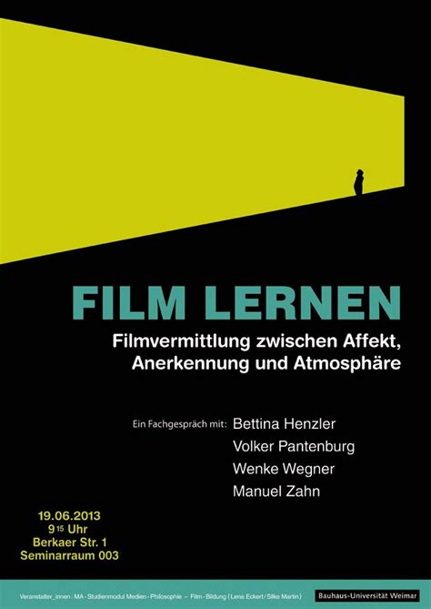 Bauhaus Universit T Weimar Workshop Film Lernen