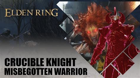 Crucible Knight And Misbegotten Warrior Redmane Castle Boss Fight