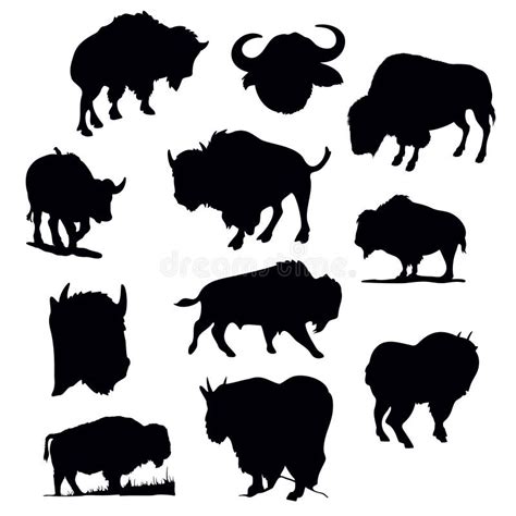 Bison Silhouette Stock Illustration Illustration Of Mammals 697614