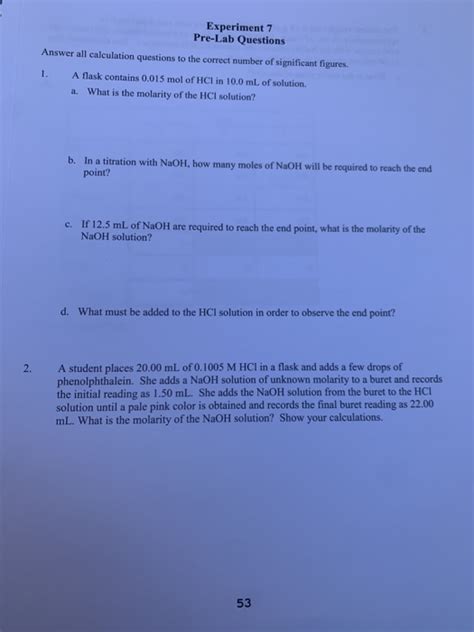 Solved Experiment 7 Pre Lab Questions Answer All Calculation