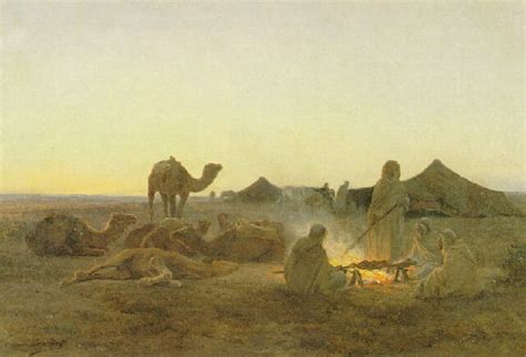 The evening encampment by Eugène Alexis Girardet on artnet