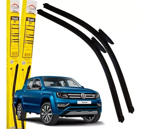 Palheta Limpador Parabrisa Silicone Slim Blade Amarok Dyna