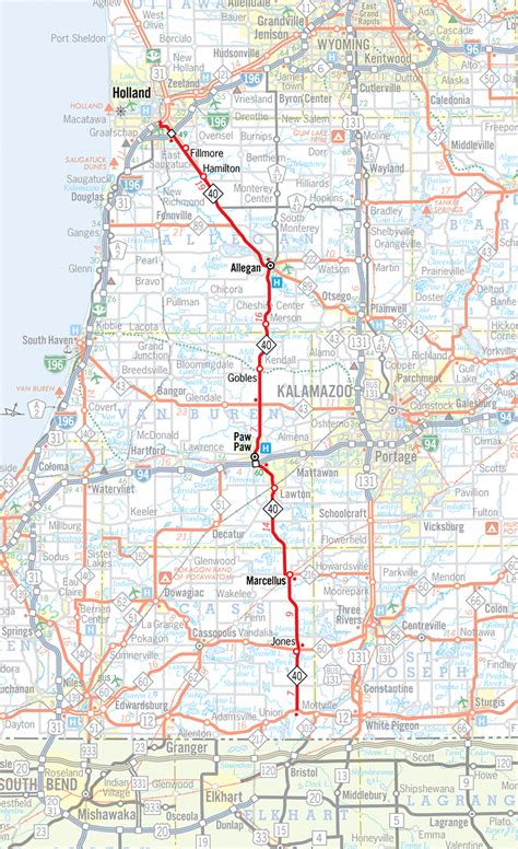 Michigan Highways Route Listings M Route Map