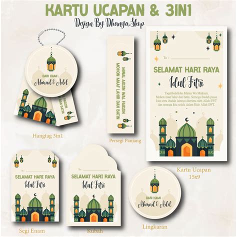 Jual Kartu Ucapan Hangtag In Lebaran Idul Fitri Hampers Lebaran