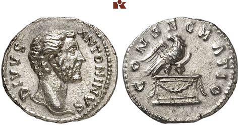 Antoninus II Marcus Aurelius 161 180 für Divus Antoninus AR Denar