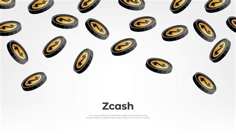 Zcash Coin Falling From The Sky Zec Cryptocurrency Concept Banner