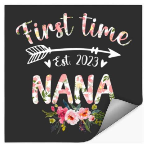 Womens First Time Nana Est 2023 Promoted To New N Stickers Sold By