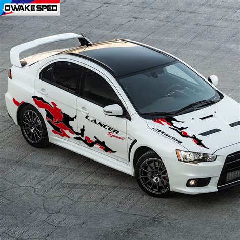 Autocollant De Corps Entier Racing Dehors Pour Mitsubishi Lancer D Cor