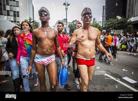 Sao Paulo Brazil 29th May 2016 GAY PRIDE Revelers Take Part In The 20th Annual Gay Pride
