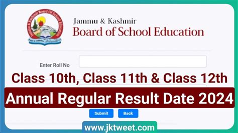 Jkbose Class Th Th And Th Annual Regular Result Date Youtube