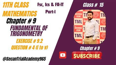 Class Math Exercise Q Fundamental Of Trignometry Fsc Ics