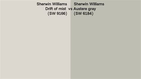 Sherwin Williams Drift Of Mist Vs Austere Gray Side By Side Comparison