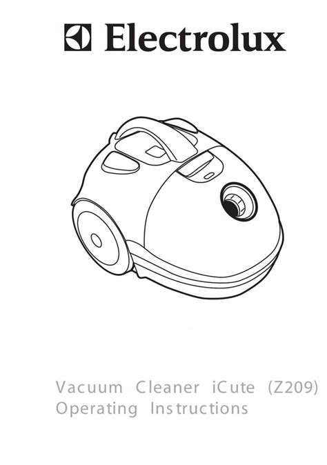 Electrolux Vacuum Cleaner Z209 User Guide