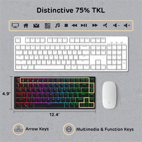 Mua Rk Royal Kludge Rk Wired Rgb Hot Swappable Mechanical Keyboard Keys Tenkeyless Tkl