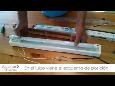 Cómo cambiar un tubo fluorescente por un tubo led YouTube Tubos led