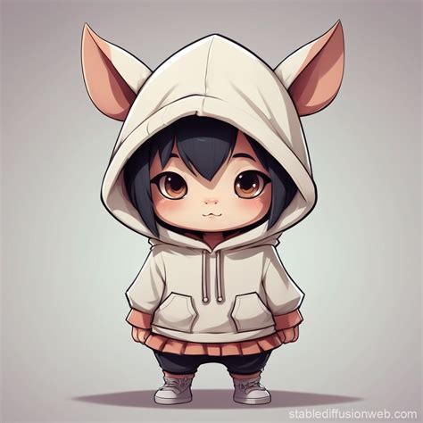 Little Cthulhu Hood Cute Kawaii Style Stable Diffusion Online