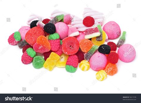 A Pile Of Candies On A White Background Stock Photo 76211578 Shutterstock