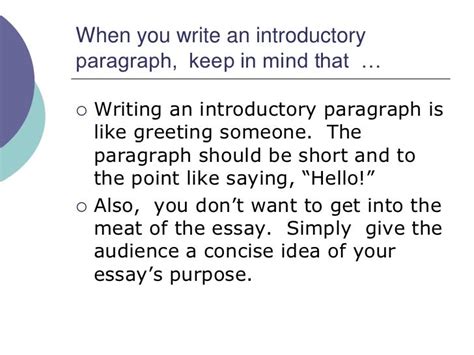 How To Write An Introductory Paragraph