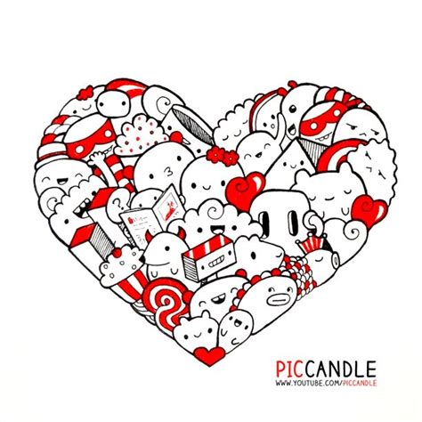 Heart Doodle Youtube Piccandle Doodle Doodle Drawings