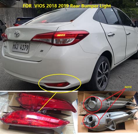 1PCS ONE SIDE Rear Bumper Light REFLECTOR For TOYOTA VIOS 2018 2019