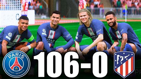 Fifa 23 Ronaldo Messi Mbappe Neymar All Stars Psg 106 0 Atletico Madrid Ucl Final