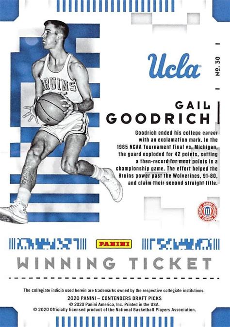 Contenders Draft Picks Winning Tickets Red Gail Goodrich