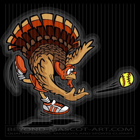 Turkey Pitching Softball Vector Format Eps