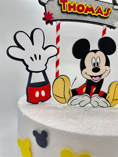 Mickey Mouse Cake Topper Mickey Birthday Party Mickey Etsy