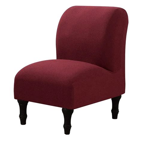 Velvet Armless Chair Cover Stretch Slipper Chair Slipcover - Crfatop