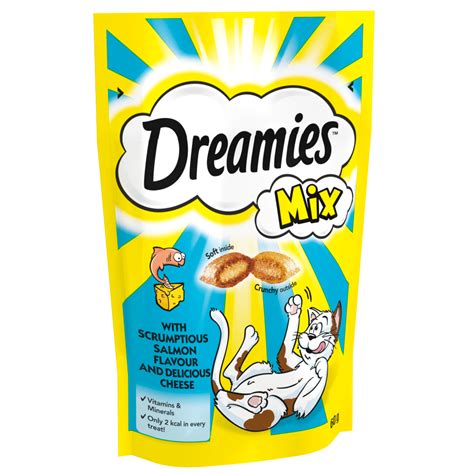 Dreamies™ Mix Cat Treat Biscuits With Salmon Flavour And Cheese 60g