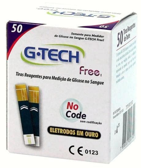 Tiras Reagentes G Tech Free Glicemia Unidades Tiras Para Medir