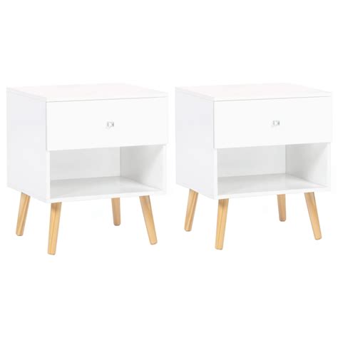 Tables De Chevet Scandinaves Bois Blanc Tiroir Emmie Id Market