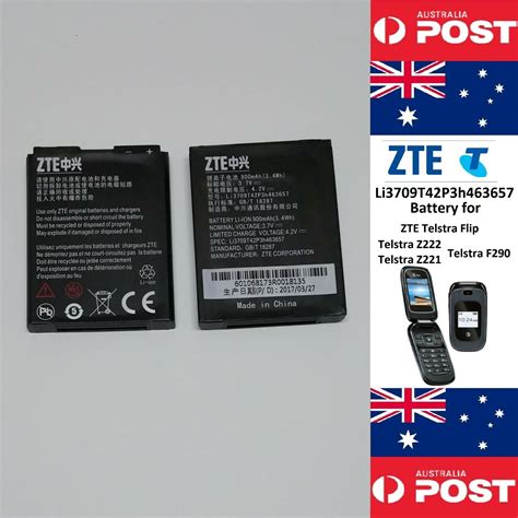 GENUINE ZTE Telstra Flip Battery Li3709T42P3h463657 900mAh Local