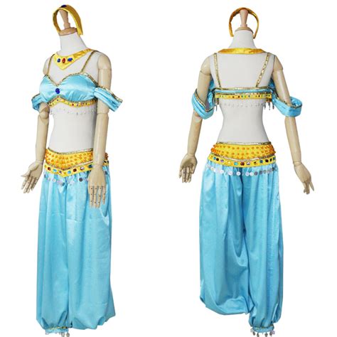 Cosplaydiy Womens Outfit Aladdin Jasmine Outfit Costume Sexy Fantasy